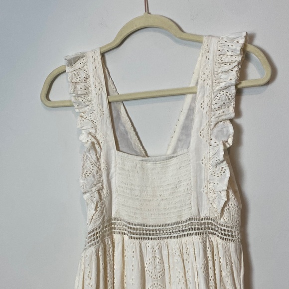 Allison New York Embroidered Lace Maxi Dress Ivory Size XS - Picture 9 of 9